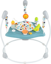Baby Jump and Play Activity Center in blue with interactive toys and rotatable seat for endless fun and safe jumping.