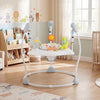 Baby Jump and Play Activity Center with Rotatable Seat and Interactive Toys-White - Gallery View 1 of 10