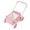 Baby Push Walker with Wheels and Foldable Handlebar and Storage Basket-Pink - Gallery View 1 of 1