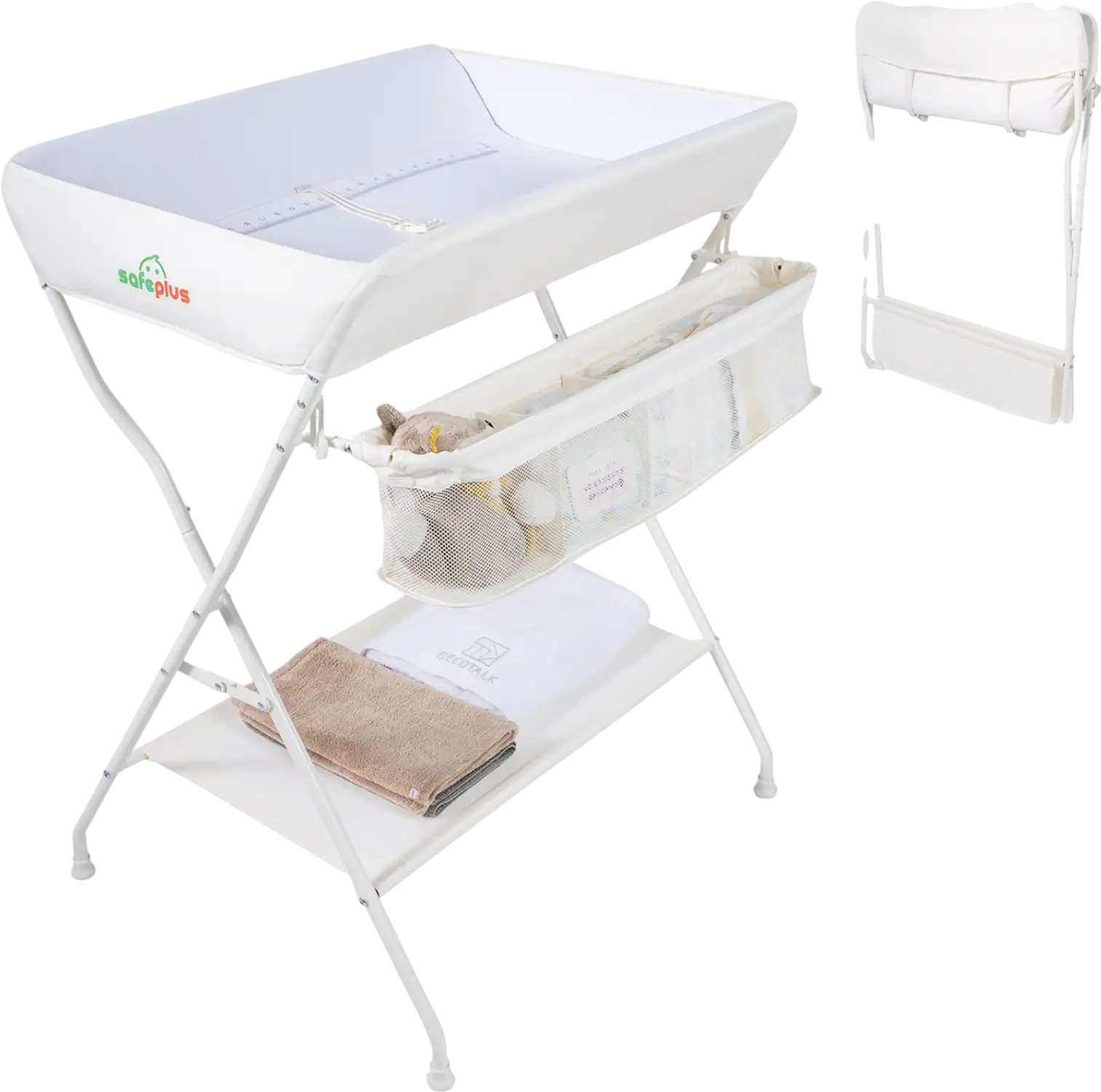 Costway Foldable Baby Diaper Changing Table Storage 68512374 New