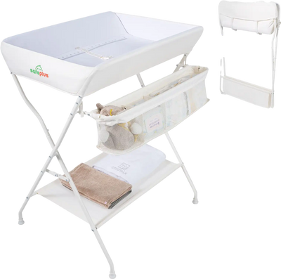 Costway Foldable Baby Diaper Changing Table Storage 68512374 New