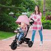 4-in-1 Baby Tricycle Toddler Trike with Reversible Seat and 5-Point Safety Harness-Pink - Gallery View 1 of 10