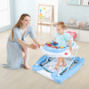 6 in 1 Foldable Baby Walker with Adjustable Height-Blue - Gallery View 1 of 11