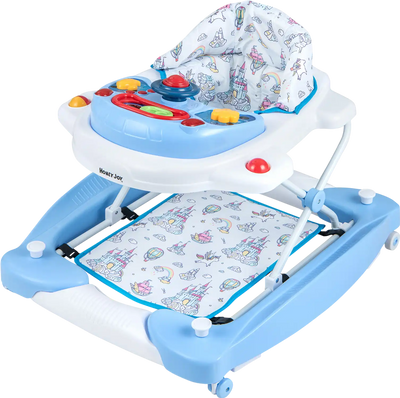Costway 6-in-1 Foldable Baby Walker Adjustable Height 75198634 New