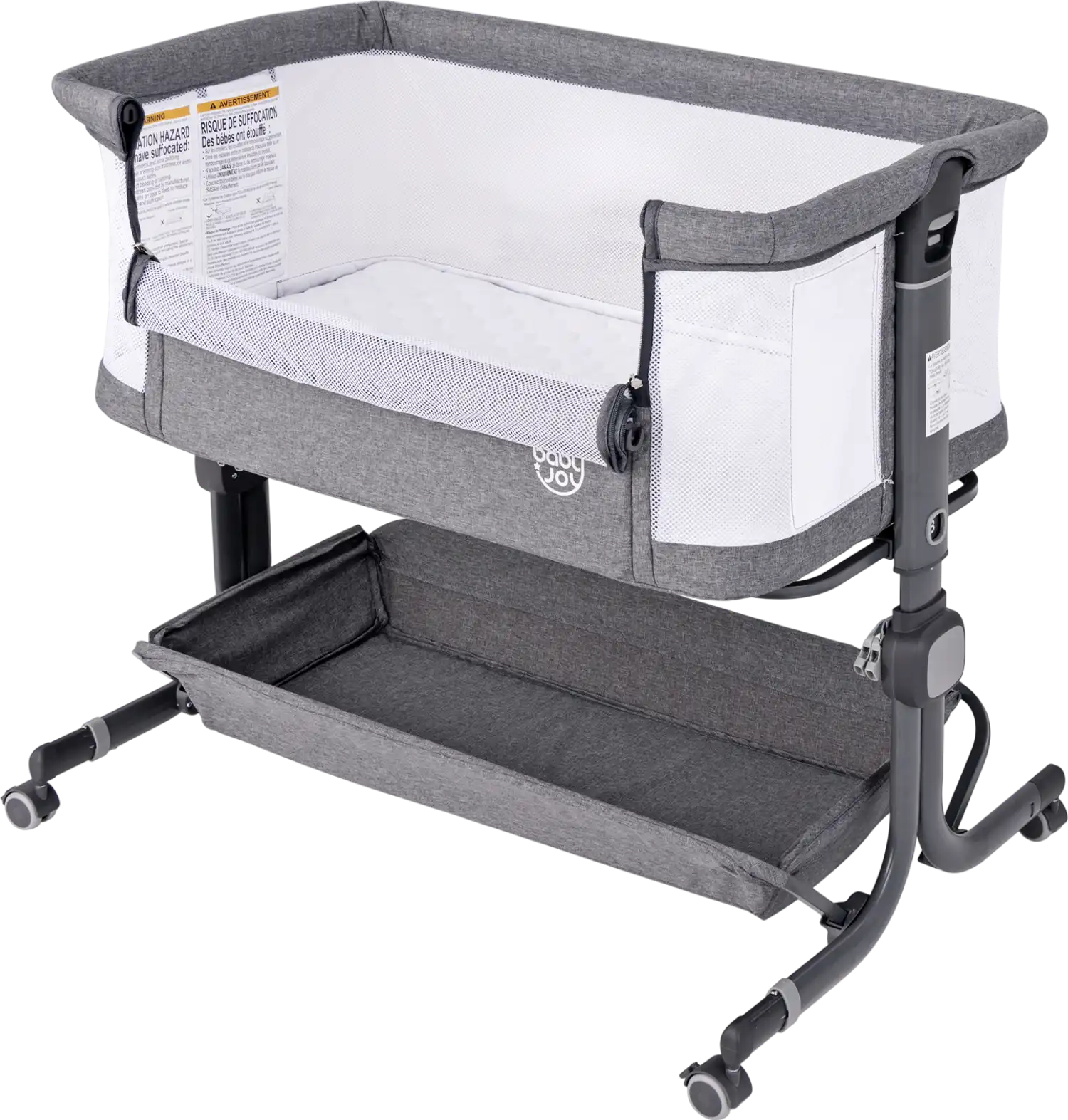 Costway Baby Bedside Sleeper Bassinet 6-Level Adjustable Height 15824367 New