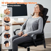 Back massager seat cushion in black with 10 vibration motors for full body relaxation, ideal for office chairs and.