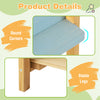 Detail of the Backyard Pretend Play Toy Kitchen showing stable legs and round corners for safety and durability.