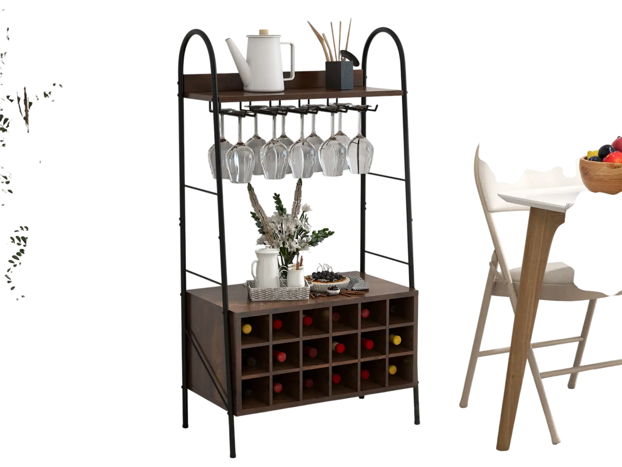 Costway Baker's Rack Detachable Wine Rack Stemware Holder 86371294 New