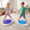 Two children play on the Balance Board Maze for Kids, featuring three maze discs and an anti-slip surface for safe fun.