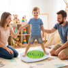 Child stands on the Balance Board Maze for Kids with a smooth rotating base, designed to enhance balance and coordination.