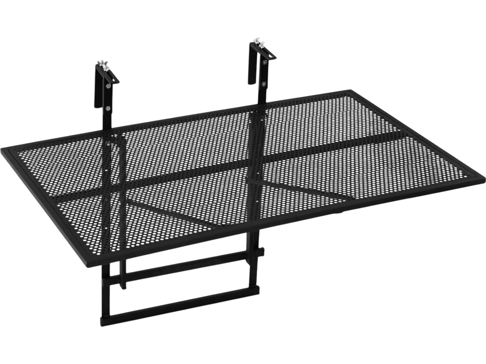 31.5 Inch Large Metal Folding Bar Table with 5-Position Adjustable Height