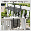 Large metal folding bar table with adjustable height, featuring a foldable design for space-saving on balconies.