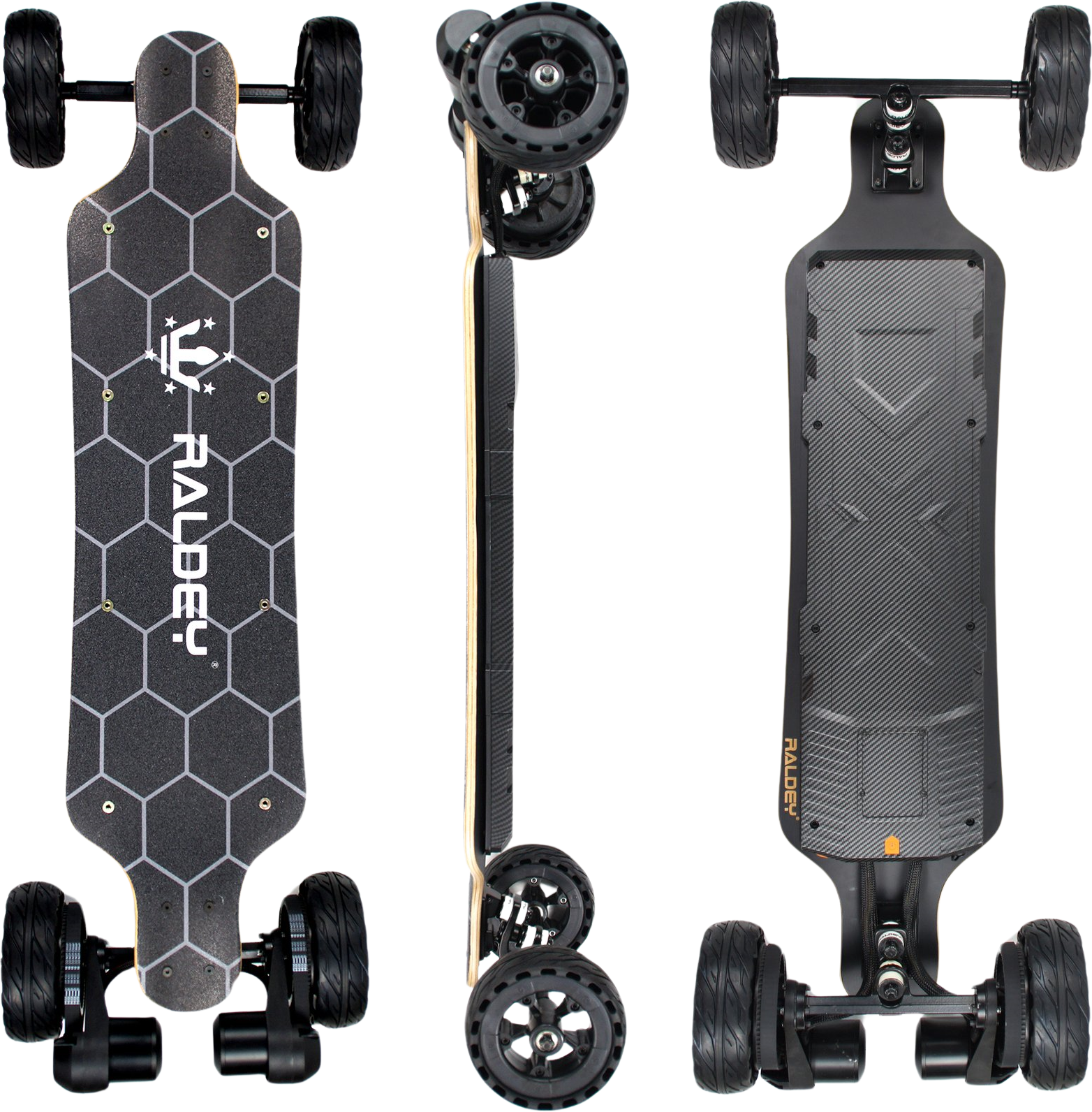 Raldey Bamboo V3S-AT All-Terrain Electric Skateboard 28 MPH 19 Mile Range Belt Drive 1500W New