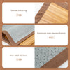 Close-up of the 5 x 8 feet bamboo floor mat showcasing dense stitching and anti-skid backing for safety in living rooms.