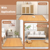 Bamboo floor mat measuring 5 x 8 feet with anti-slip backing, ideal for living room and bedroom use.