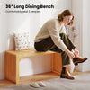 36" bamboo dining bench with slatted top, comfortably seats 2 people, perfect for entryways or dining areas.