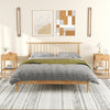 Bamboo nightstand set featuring a drawer and open shelf, perfect for bedside storage and rustic decor.