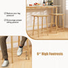 25.5-inch natural bar stools set of 2 with sturdy footrest, designed for comfort and stability in home bar settings.