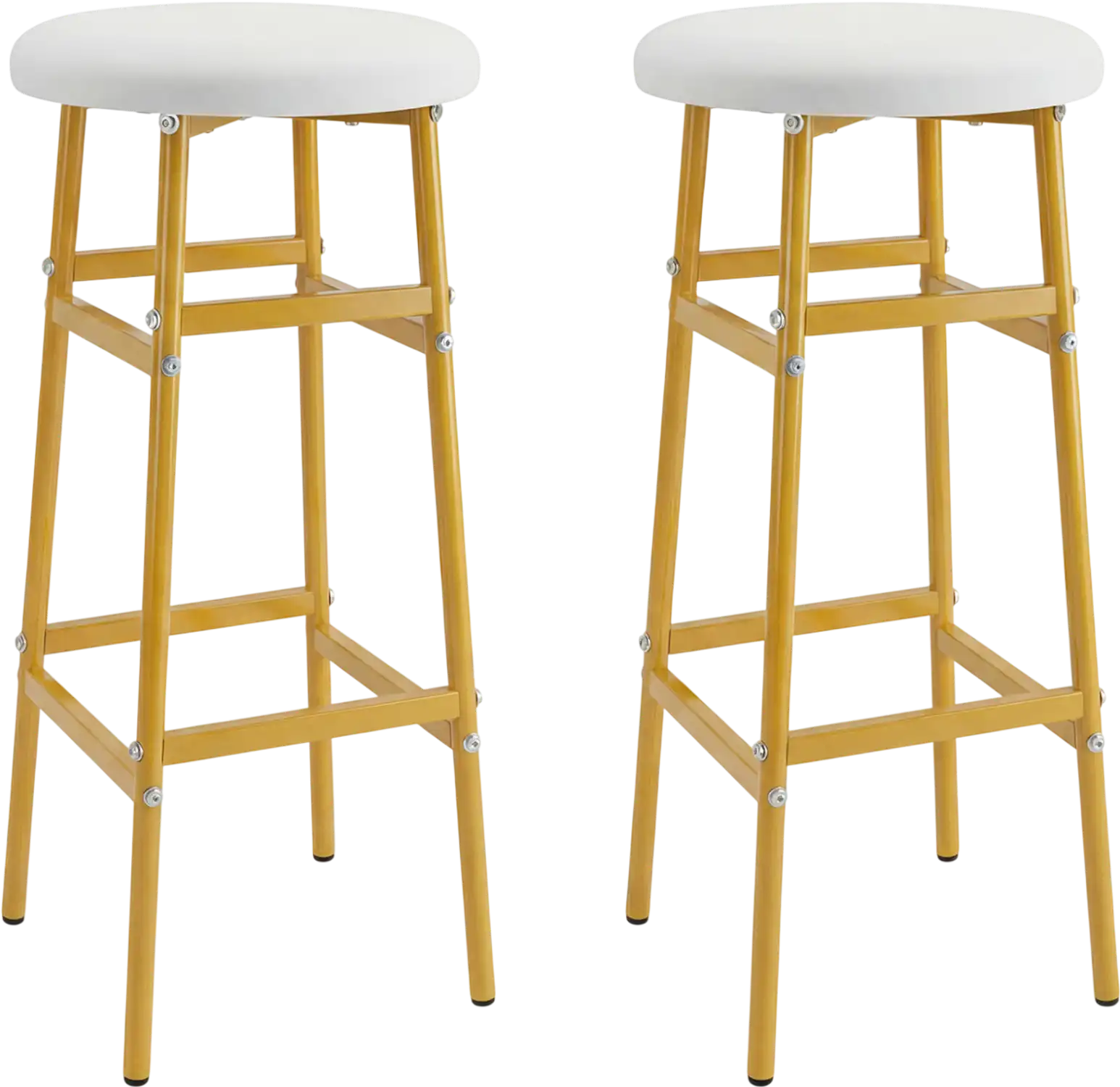 Costway Bar Stools Set of 2 Metal Frame Footrest 84323229 New