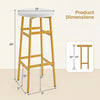 Backless bar stool with sturdy metal frame, 29-inch seat height, ideal for kitchen islands or home bars.