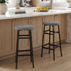Bar Stools Set of 2 with Sturdy Metal Frame and Footrest-Gray - Gallery View 1 of 8