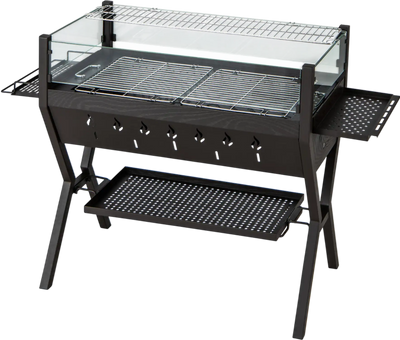Costway Charcoal Barbecue Grill with Wind Guard Seasoning Racks 36419582 New