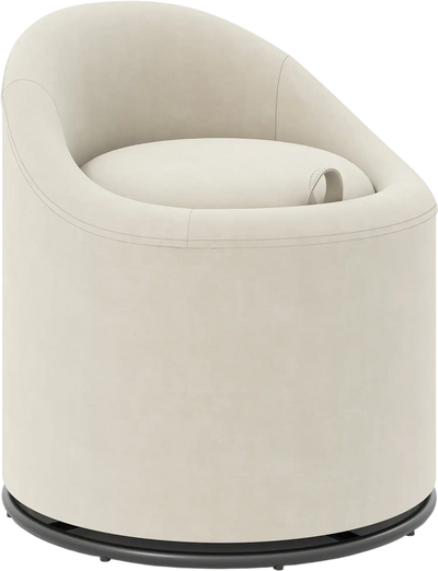 Costway Swivel Barrel Accent Chair with Storage Upholstered Vanity 26525728 New