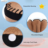 Close-up of the baseball glove-shaped sofa showing exquisite sewing, rounded edges, and anti-slip foot pads for kids.