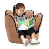 Kids leisure upholstered sofa in a baseball glove shape, soft faux suede, perfect for ages 3-5, lightweight and easy to.