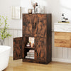 Bathroom Cabinet 43.5 inch Storage Cabinet with Doors and Adjustable Shelves-Rustic Brown - Gallery View 1 of 10