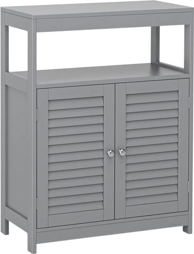 Costway Freestanding Bathroom Floor Cabinet Double Shutter Doors 80473615 New