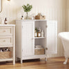 Bathroom Floor Storage Double Door Cupboard Cabinet-White - Gallery View 1 of 10