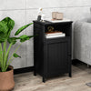 Bathroom Freestanding Floor Storage Cabinet with Adjustable Shelf-Black - Gallery View 1 of 10