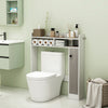 Bathroom Over the Toilet Floor Storage Organizer with Adjustable Shelves-White - Gallery View 1 of 10