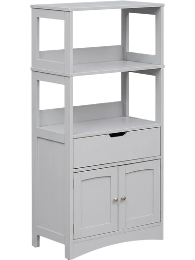 Costway Bathroom Storage Cabinet Open Shelves Drawer Doors 70622790 New