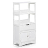 Bathroom Storage Cabinet with Open Shelves and Drawer-White - Gallery View 1 of 1