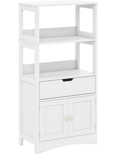 Costway Bathroom Storage Cabinet w/ Drawer Open Shelf 2-Door Cabinet 39784065 New