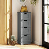 Bathroom Storage Cabinet with Cutout Handles and 4 Drawers-Gray - Gallery View 1 of 10