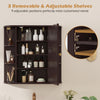 Bathroom wall cabinet with mirror features 3 adjustable shelves and sleek design for efficient storage and easy access.