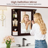 Bathroom wall cabinet with HD mirror and ample storage, featuring adjustable shelves for flexible organization.