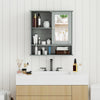 Bathroom Wall Mount Mirror Cabinet Organizer-Gray - Gallery View 1 of 8