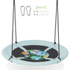 40-inch saucer tree swing made of 900D oxford fabric with adjustable ropes, perfect for kids' outdoor fun.
