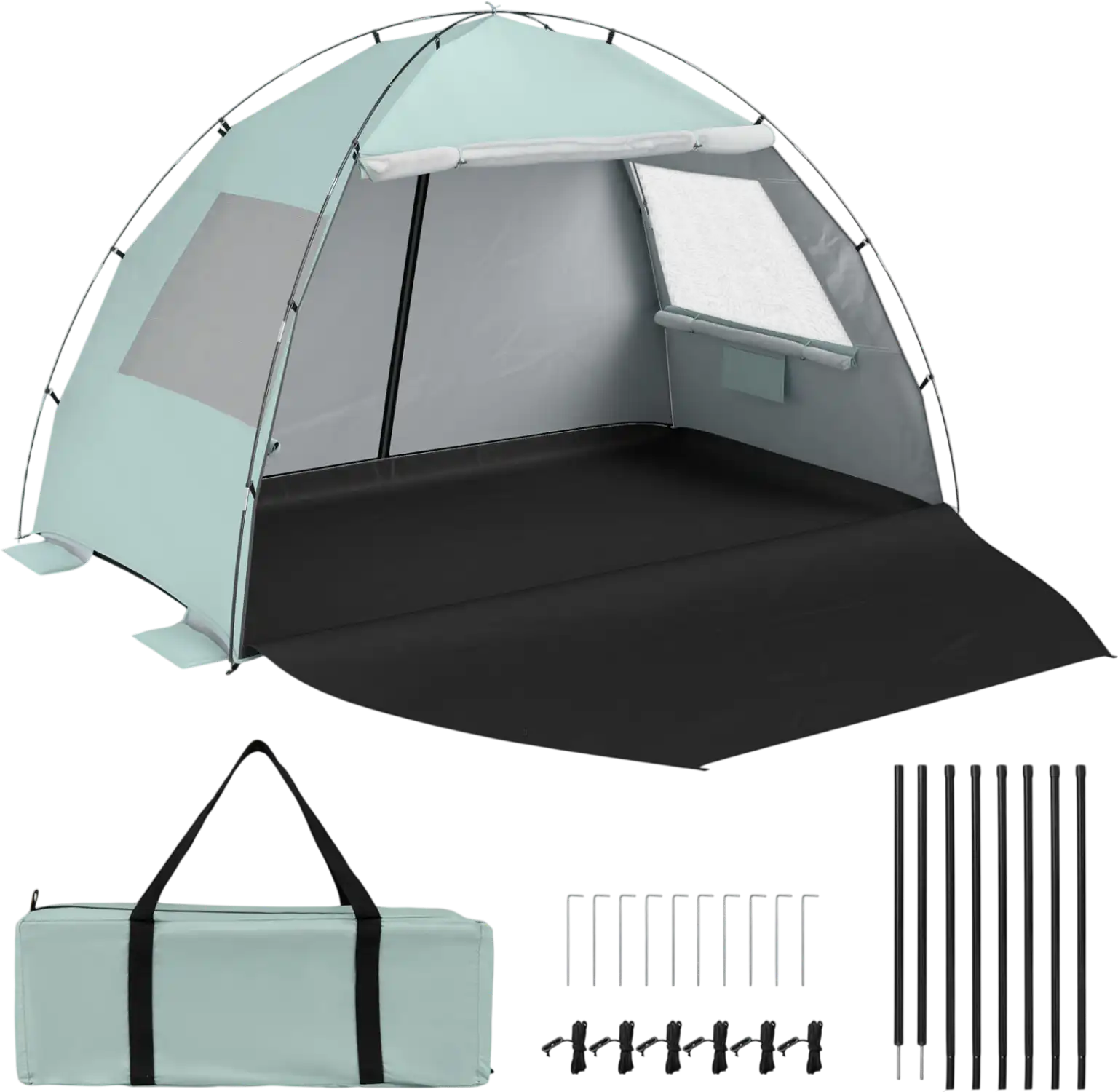 Costway Beach Tent Sun Shelter Canopy UPF50+ Easy Setup 11701339 New