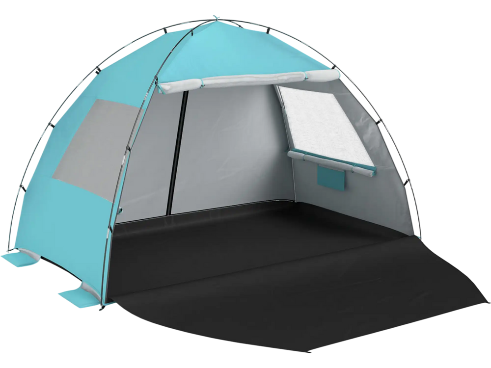 Costway Beach Sun Shelter Tent Canopy Extended Floor Vent Windows 35227786 New Blue