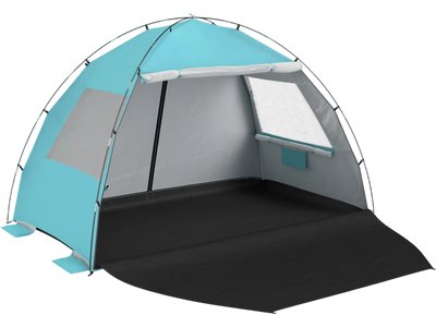 Costway Beach Sun Shelter Tent Canopy Extended Floor Vent Windows 35227786 New
