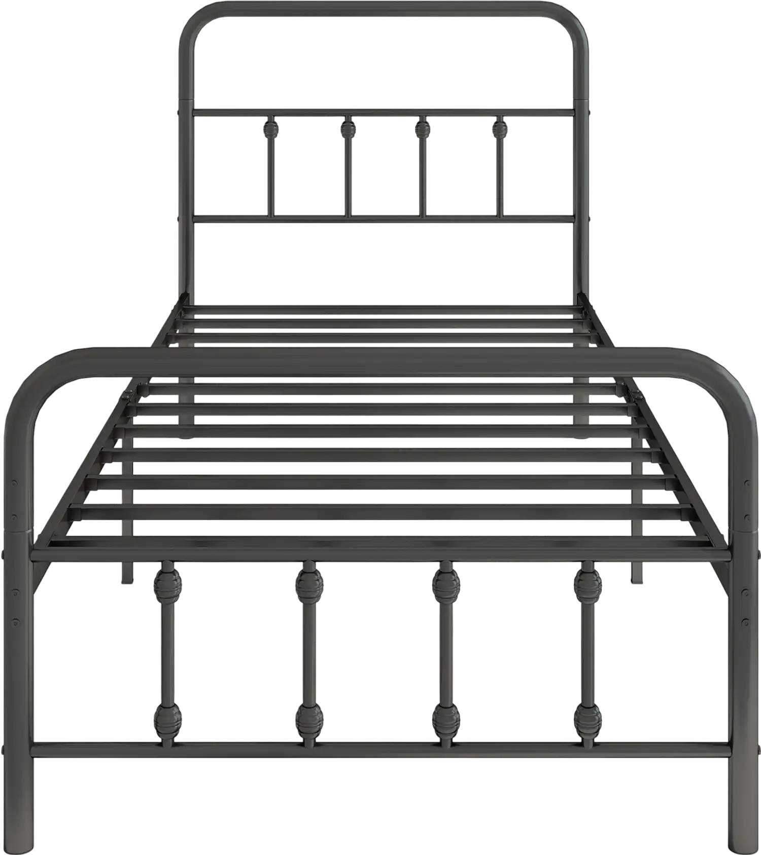 Costway Victorian Metal Platform Bed Frame with Headboard Under Bed Storage Black 286953174 New