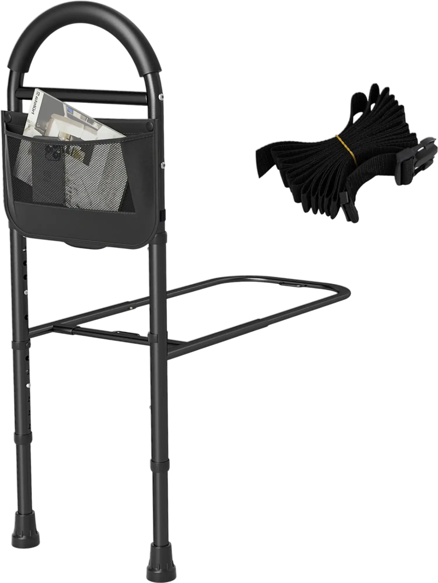 Costway Height Adjustable Bed Rails for Elderly Adults Safety Assist Railings 17370593 New