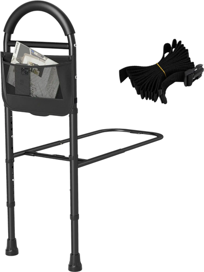 Costway Height Adjustable Bed Rails for Elderly Adults Safety Assist Railings 17370593 New