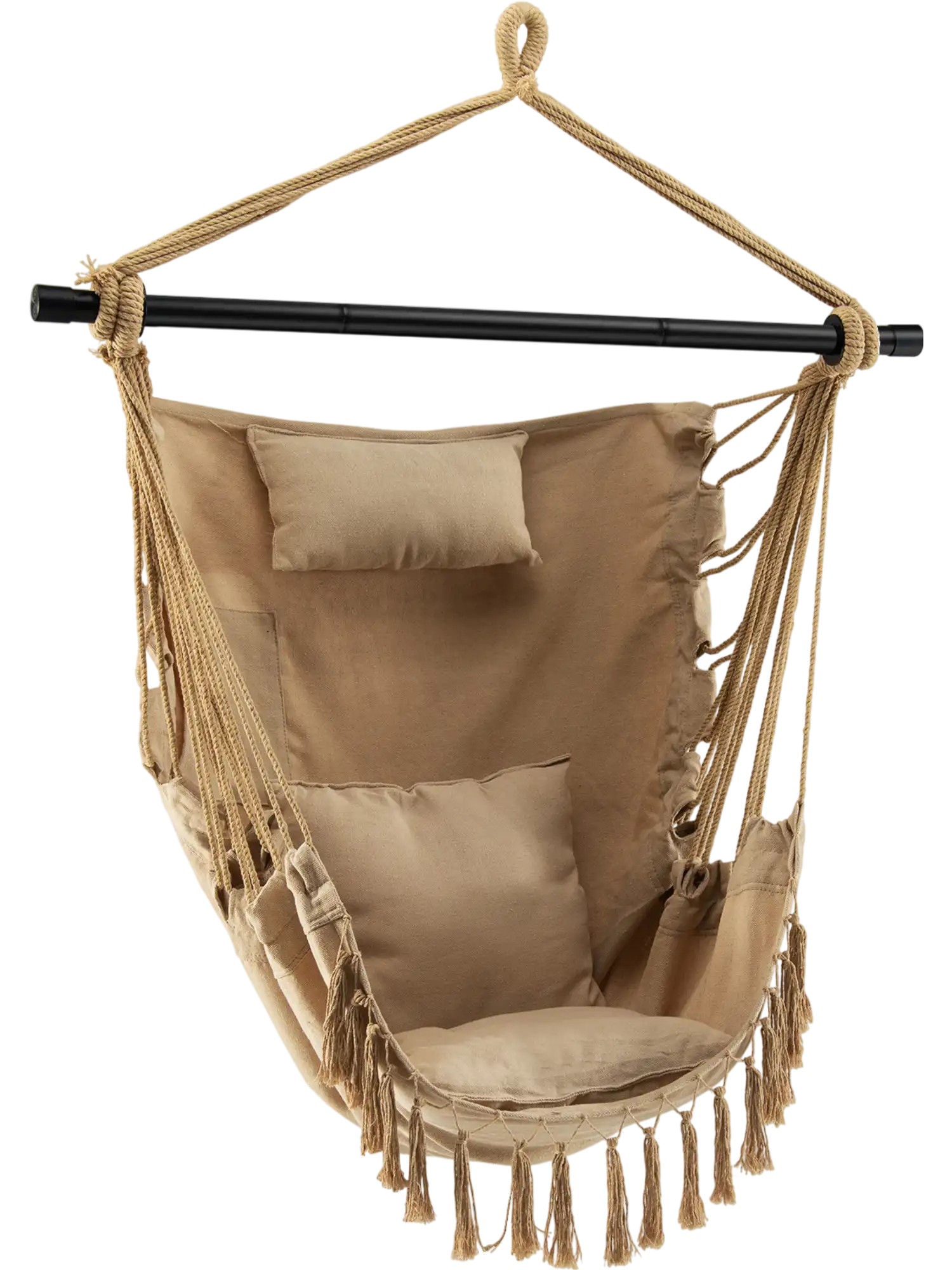 Costway Hanging Rope Swing Chair w/ Pillow Cushions 15973240 New