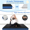 Bi-Fold Gymnastics Mat Thick Folding Exercise Mat with Carrying Handles - Gallery View 9 of 11